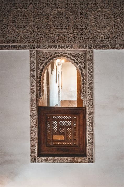 Ben Youssef Madrasa In Marrakech Morocco Stock Image Image Of Door