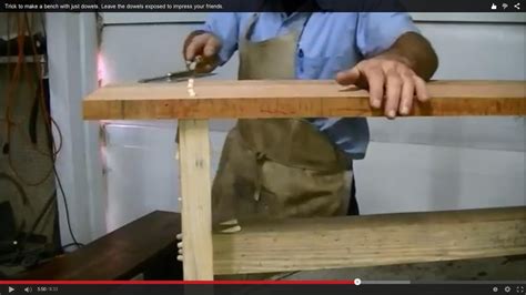 Trick To Make A Bench With Just Dowels Leave The Dowels Exposed To