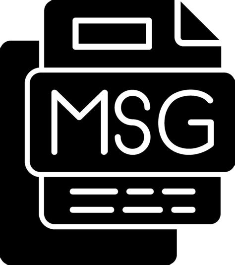 Msg File Glyph Icon Vector Art At Vecteezy