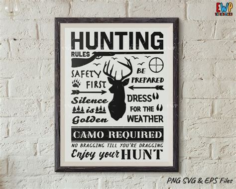 Hunting Rules SVG Outdoor Svg Hunting Season Svg Digital | Etsy