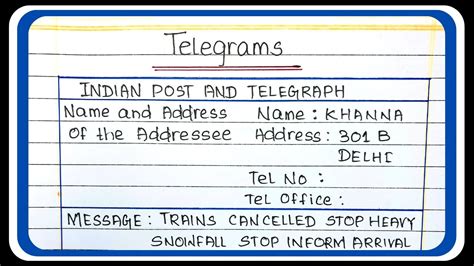 How To Write Telegram In English Telegram Writing Format Youtube