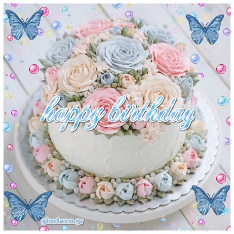 Pastel Cake With Butterflies - Happy Birthday Gif Pictures, Photos, and Images for Facebook ...