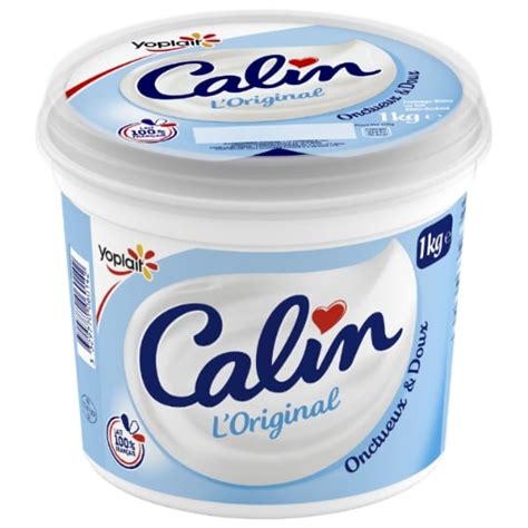 Fromage blanc nature au lait demi écrémé CALIN Le pot de 1kg à Prix