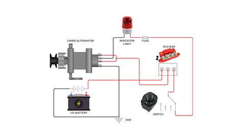 Alternator Wiring Diagram Example Free And Editable