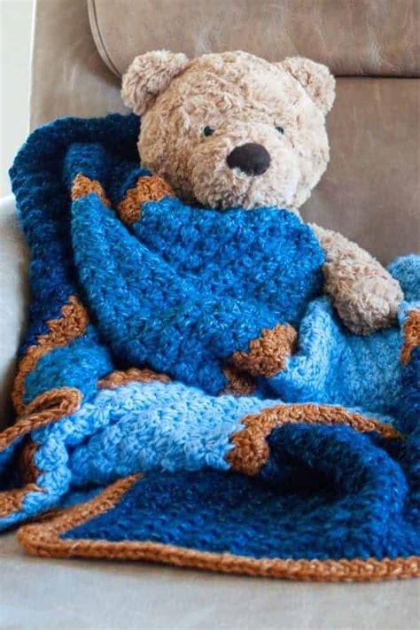 Shades Of Blue Crochet Baby Blanket Baby Boy Color Combos Crafting