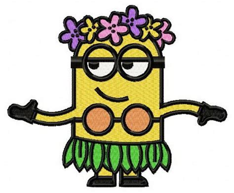 Hawaiian Minion embroidery design | Minion stickers, Minions, Machine ...