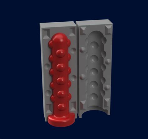 Stl File Long Beaded Dildo Mm Shaft Mm Max Width And Two Part
