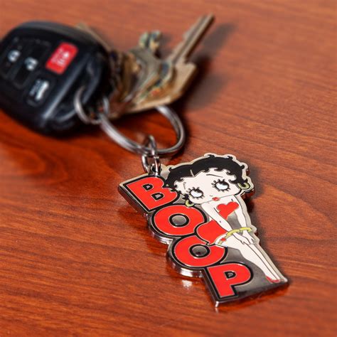 Betty Boop Posing Enamel Key Chain Betty Boop Car Accessories