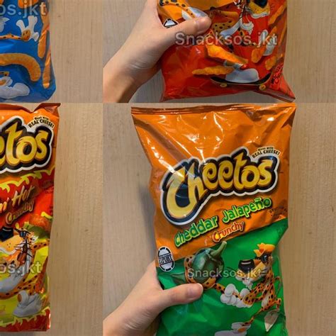 Jual Cheetos Frito Lays Crunchy Cheese Flamin Hot Cheddar Jalapeno Cheetos Puffs Usa