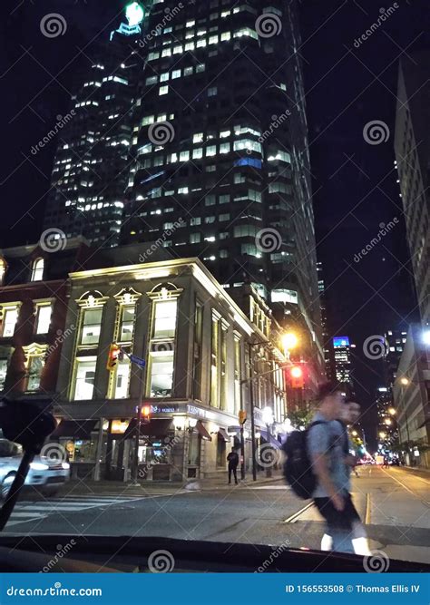 Night Traveling Beautiful Area Canada Toronto Editorial Stock Photo