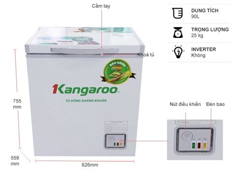 Tủ Đông Kangaroo 90 Lít Kg168nc1 Chính Hãng Giá Tốt Nguyễn Kim
