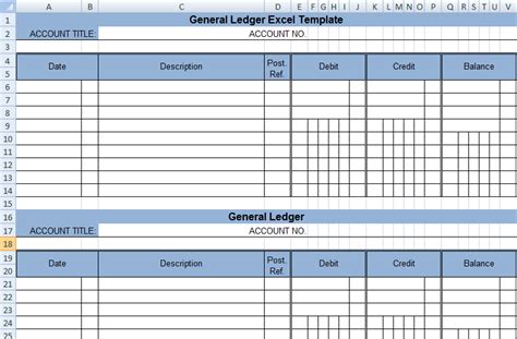 Microsoft Excel Business Ledger Template Marie Thoma S Template