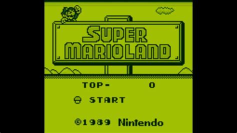 Super Mario Land Game Boy Opening And Demo Loop Youtube