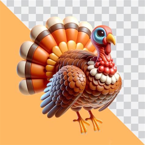 Premium Psd Cartoon Turkey Illustration