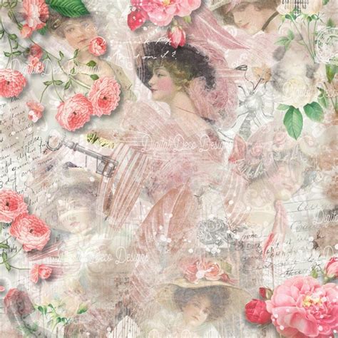 Decoupage Paper Victorian Ladies Etsy