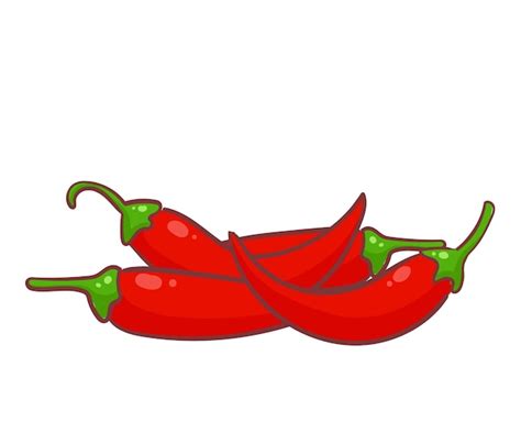 Ilustra O Desenhada M O Logotipo Picante De Pimenta Vermelha