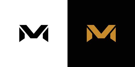 Modern And Strong Letter M Initials Logo Design Vector Art At