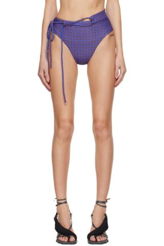 Blue Button Laced Bikini By Ottolinger On Sale