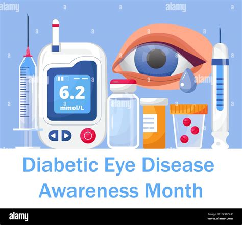 Diabetic Eye Disease Awareness Month Concept Vector For Medical Blog