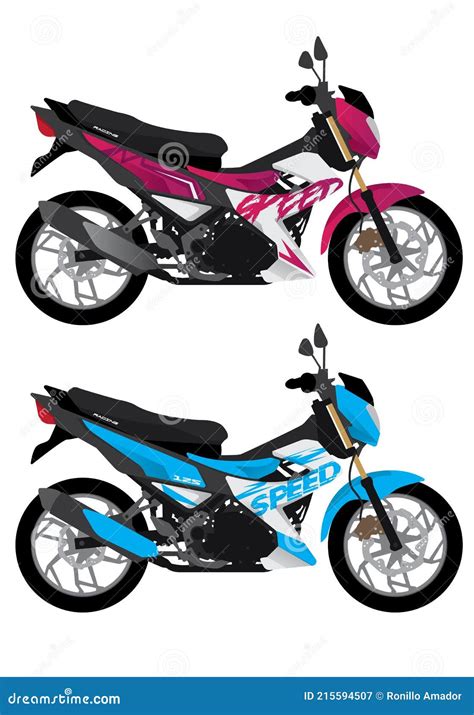 Sports Bike Motorcycle Decal Design Template Vector Stock Vector