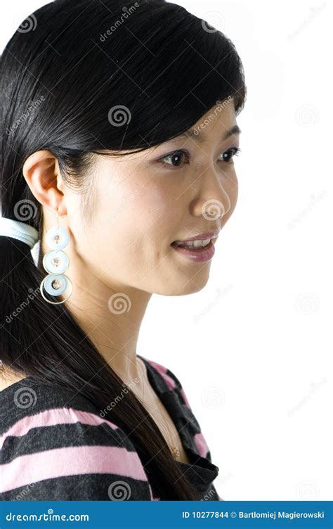 Smiling Chinese Girl Portrait Stock Photo Image Of Charming Calm