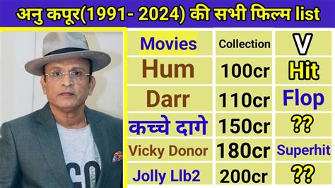 अन कपर 1991 2024 All movies list annu kapoor All Hit And Flop