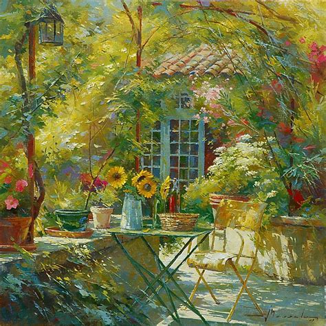 Das Artes Pinturas Leo De Johan Messely Artista Belga Garden