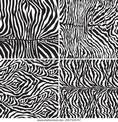 Abstract Zebra Skin Texture Wallpaper Collection Stock Vector Royalty