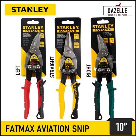 Stanley Aviation Snip Fatmax 10 Tin Scissors Left Straight Right Cut 14 562 14 563 14