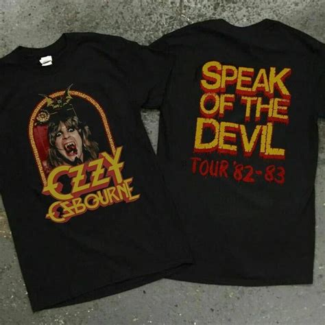 Rare Vintage Ozzy Osbourne Speak Of The Devil Tour Concert T Shirt