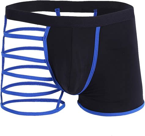 MSemis Boxer Sexy Homme Transparent Ouvert Caleçon Erotiaue Bas de