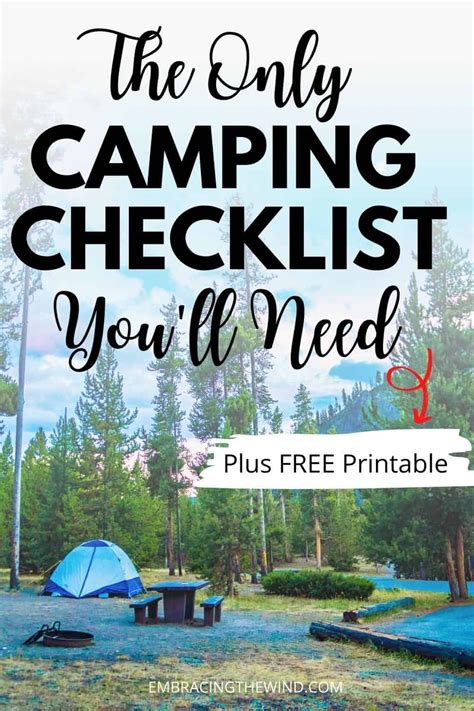 Ultimate Camping Checklist That Is Perfect For Families Camping