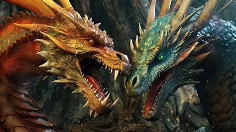 Premium Ai Image Fairy Tales Dragons