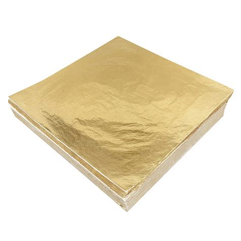 Buy Xqzit 200 Pcs Gold Leaf Sheets 14x14cm Gold Foil Sheets For