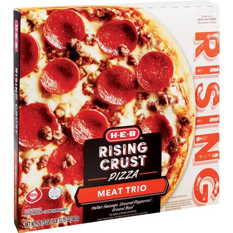 H-E-B Rising Crust Frozen Pizza - Meat Trio - Shop Pizza at H-E-B