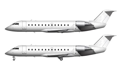 Bombardier Canadair Regional Jet 200 blank illustration templates – Norebbo