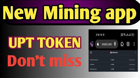 Uprock Mining App Collect UPT Token 30 UPT Token For All Best