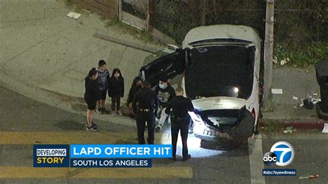 Lapd Officer In Critical Condition After Being Hit By Car In South Los