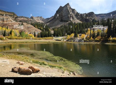 Lake Blanche In Fall Big Cottonwood Canyon Utah Stock Photo Alamy