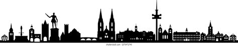 Regensburg City Skyline Vector Silhouette Stock Vector Royalty Free