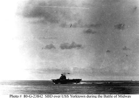 Battle Of Midway USS Yorktown Operating On 4 June 1942