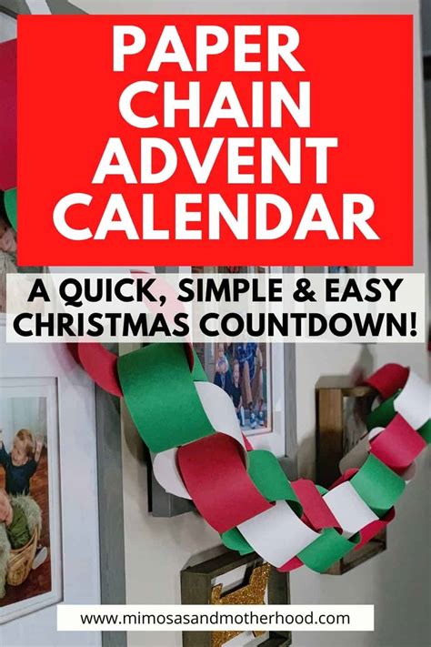 How To Make A Paper Chain Advent Calendar Mimosas And Motherhood