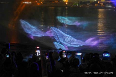 Expectaci N Y Asombro Por El Espect Culo De Luz Agua Y Sonido En El