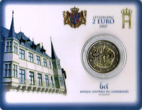 Luxembourg 2 Euro Commemorative Coins 2007 ᐅ Value Mintage and Images