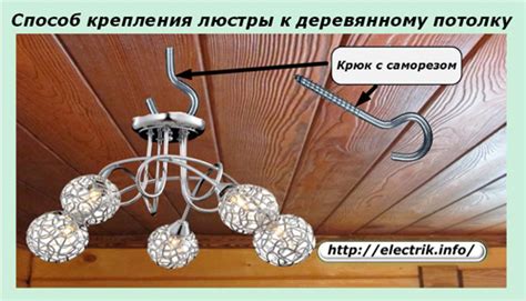 Крепление светильника к балке