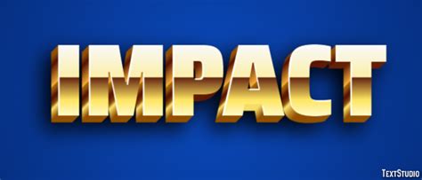 impact golden  text effect generator