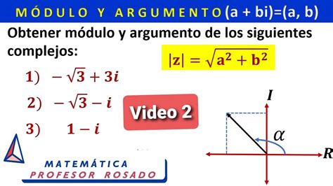 Módulo Gráfica Y Argumento De Un Número Complejo Vídeo 2 Youtube