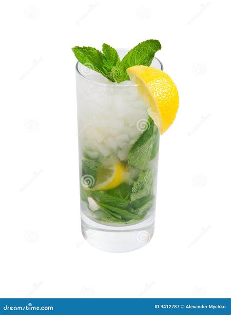 Mojito Cocktail Isolated Stock Image Image Of Studio