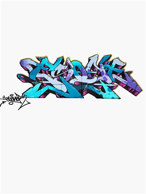 Purple Esone Urban Graffiti Street Style Sticker For Sale By