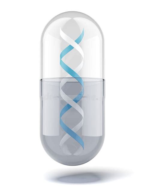 Dna Structure Inside A Capsule Stock Illustration Illustration Of